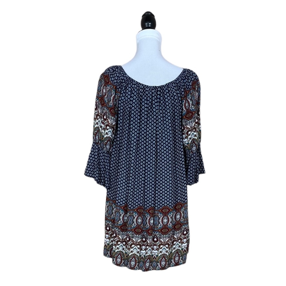 Umgee Tassel Tie Bell Sleeve Boho Dress/Tunic NWT (GMH) - Picture 5 of 10